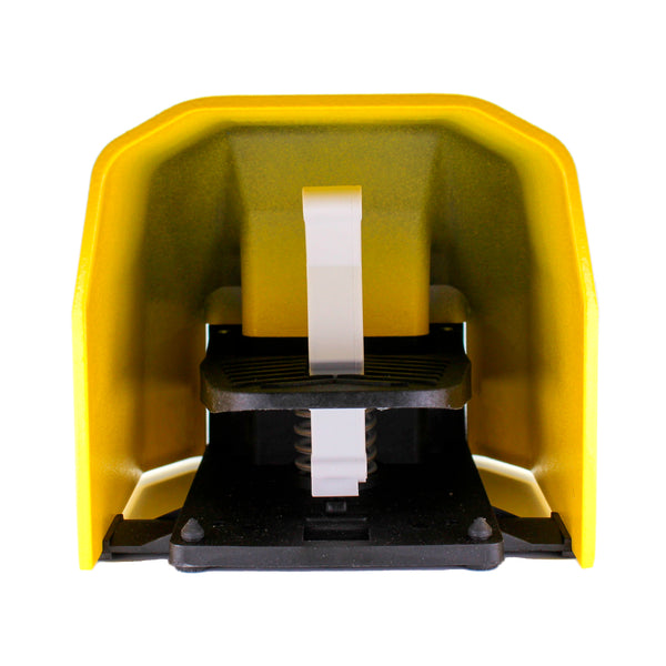 EMAS Foot Switch - Aluminium Metal Protection - 1CO Potentiometer Control - Yellow - PDKS11PX10