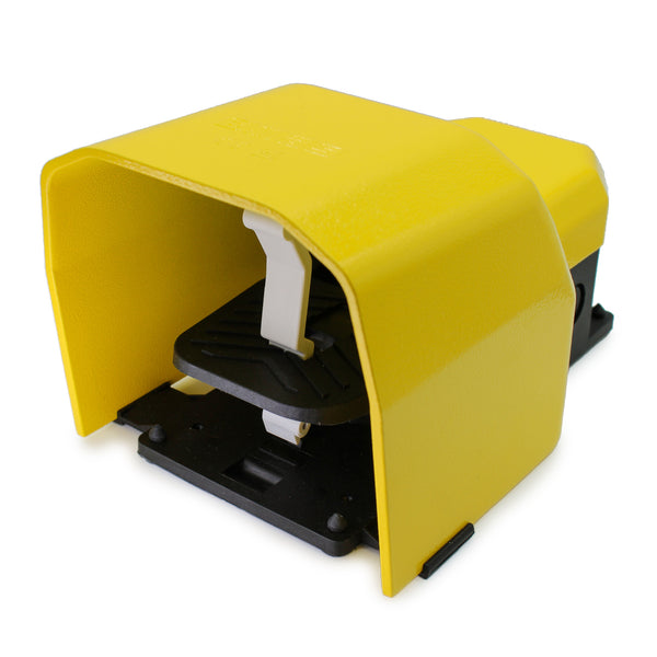 EMAS Foot Switch - Aluminium Metal Protection - 1CO Potentiometer Control - Yellow - PDKS11PX10