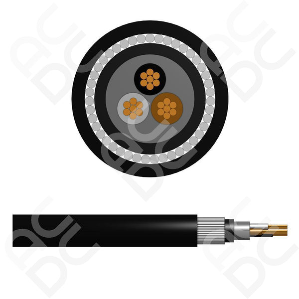 2.5mm Steel Wire Armoured Cable - 3 Cores (SWA) LSZH Sheathing