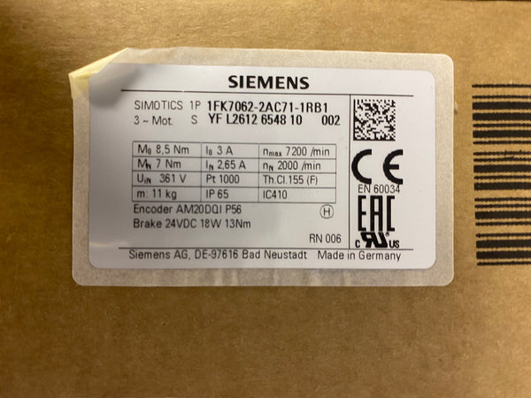 SIMOTICS S synchronous motor