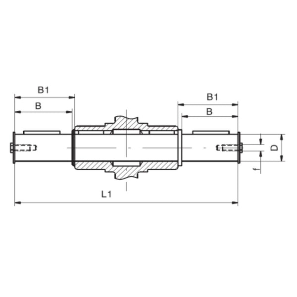 FCNDK150 Double Output Shaft Dimensions