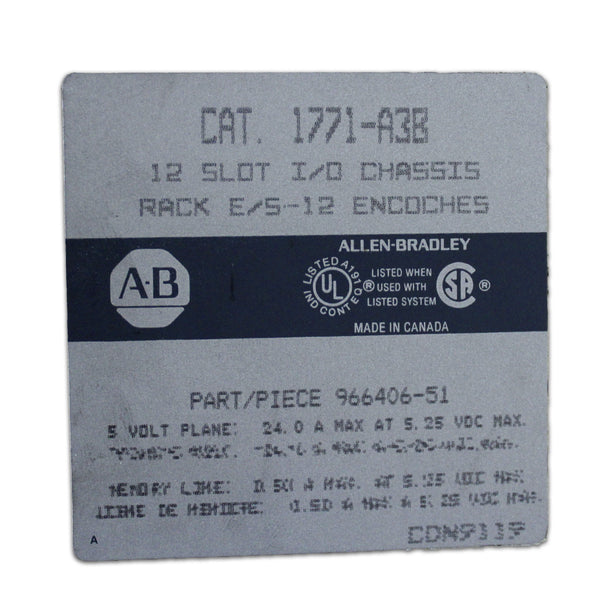 USED Allen Bradley 1771-A3B PLC-5