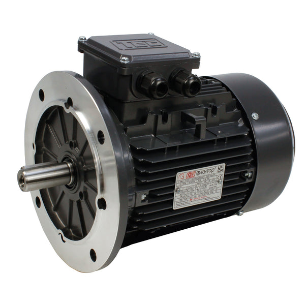 0.75kW Motor 2P 230V-415V IE3 80 Frame - Aluminium - TEC - B5