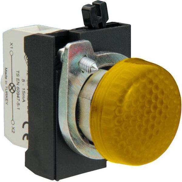 EMAS Yellow LED Pilot Light - B0Z0XS - 48V AC-DC