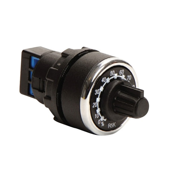 EMAS Black 100 kΩ Potentiometer - BPR100K - IP65 - 1.5W
