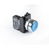 Metal Blue Push Button - CM102DM - IP65 - 1 NO + 1 NC