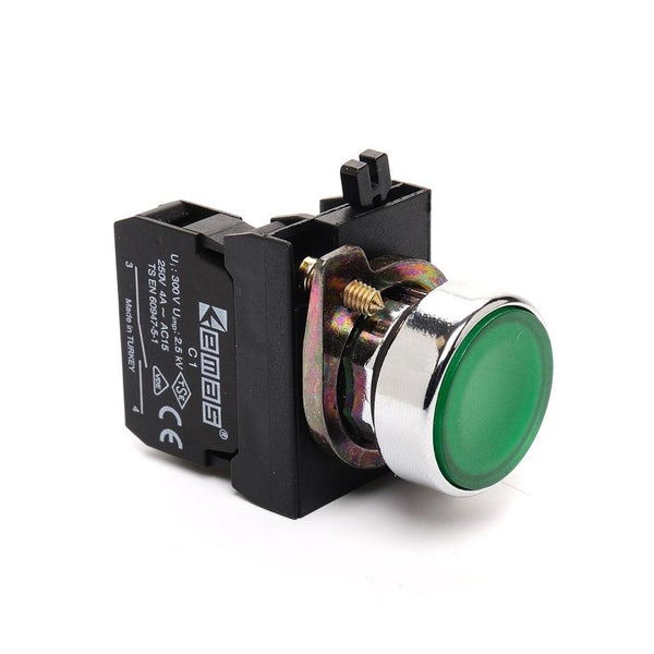 Metal Green Push Button - CM305DY - IP65 - 2 NO + 2 NC