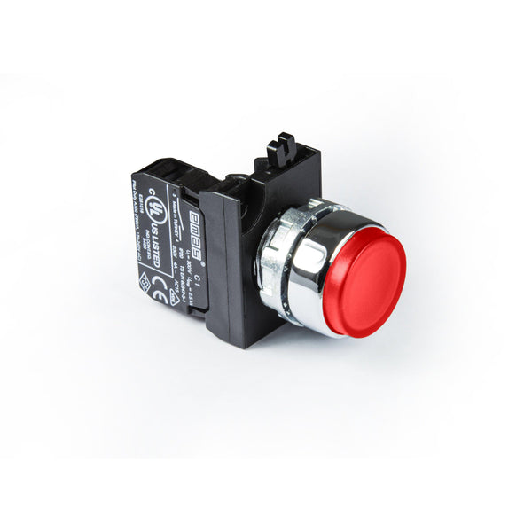 Metal Red Extended Button - CM102HK - IP65 - 1 NO + 1 NC