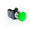 Green Mushroom Metal Button - CM100MY - IP65 - 1 NO