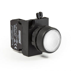 Round White Push Button - CP200DB - IP65 - 2 NO