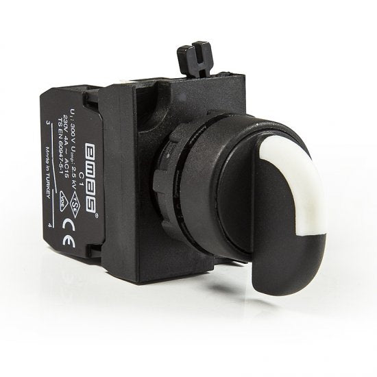 Spring Return Switch Box EMAS Double Spring Return Switch (II-0-I) - 2 NO - CP101S32 | ACDC Drives