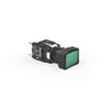 Rectangular Green Push Button - D202DDY - IP50 - 2 NC