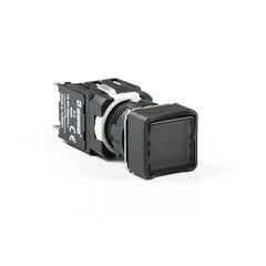 Square Black Push Button - D202KDH - IP50 - 2 NC