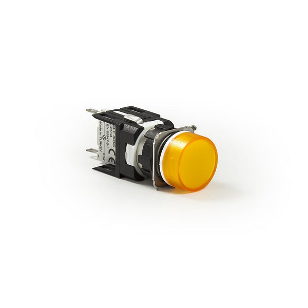 Circular Yellow Push Button - D200YDS - IP50 - 1 NC