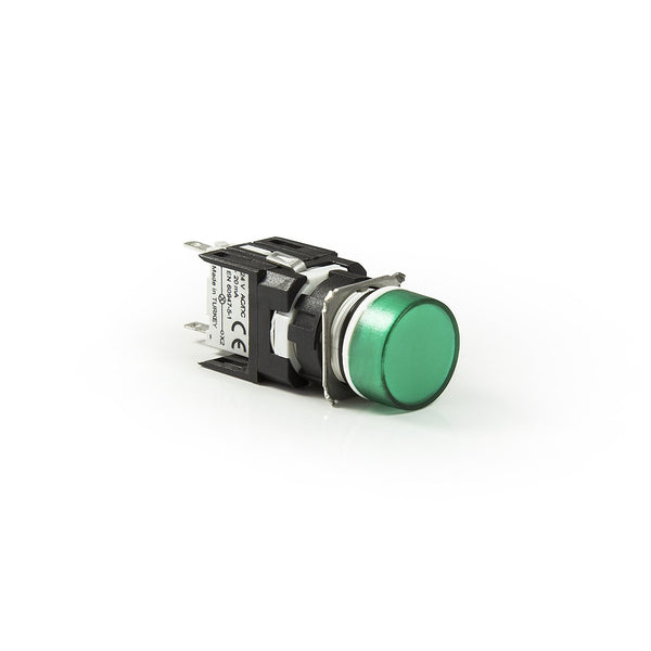 Circular Green Push Button - D101YDY - IP50 - 2 NO