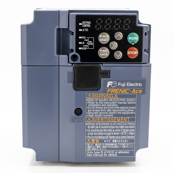 0.75 kW ND / 0.75 kW HD Variable Frequency Drive 400VAC - 3-Phase Input 2A - Fuji FRENIC-ACE - FRN0002E2E-4GA