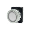 Encased White Extended Push Button - H100HB - IP50 - 1 NO
