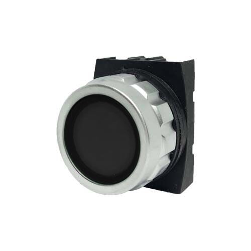 Encased Black Push Button - H102DH - IP50 - 1 NO + 1 NC