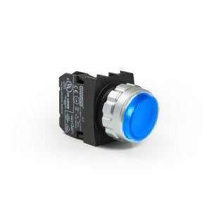 Encased Blue Extended Push Button - H101HM - IP50 - 2 NO