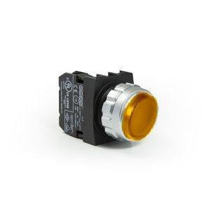 Encased Yellow Extended Push Button - H202HS - IP50 - 2 NC