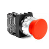 Red Mushroom Metal Button - H100MK - IP50 - 1 NO