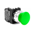 Green Mushroom Metal Button - H102MY - IP50 - 1 NO + 1 NC