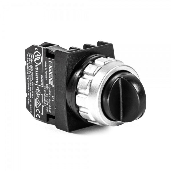 EMAS Selector Switch - 30mm IP50 - H101S30 - (II-0-I) - 2 NO