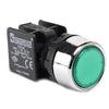 Metal Green Push Button - KB34DY - IP40 - 1 NO