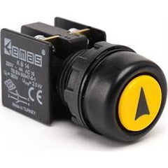 Silicon Covered Yellow Push Button - KB14RS0 - 1 NO + 1 NC