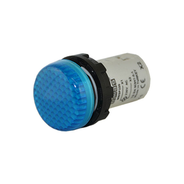 EMAS Monoblock Blue Round Pilot Light - MBSP012M - IP50 - 12V