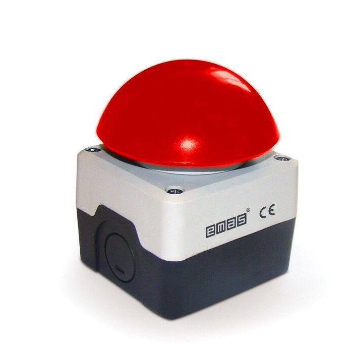 Mushroom Button Control Box - 72mm IP65 Red - EMAS | ACDC Drives