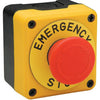 40mm EMAS Emergency Stop Button With Plate -  IP65 - P1EC400E40K