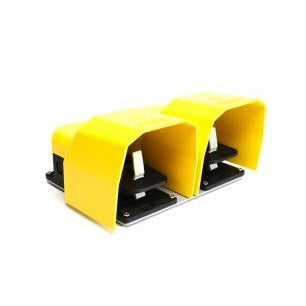 Protected Double Foot Switch - 2x(1NO + 1NC) Yellow - EMAS